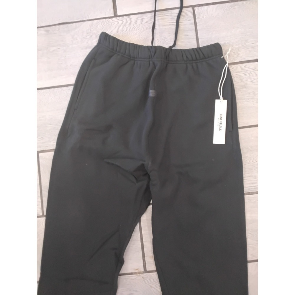 Fear‎ of God Essentials Sweatpants Black Fleece Joggers Mens Large New
